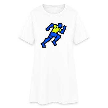 Fast Polygon Runner Marathon Team - Women’s T-Shirt Dress - white - Front
