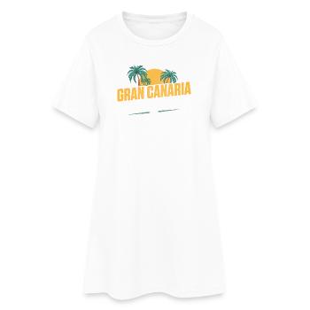 Gran Canaria Party Crew - Frauen T-Shirt-Kleid - Weiß - Vorne