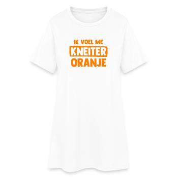 Ik Voel Me Kneiter Oranje - Nederland Niederlande - Frauen T-Shirt-Kleid - Weiß - Vorne