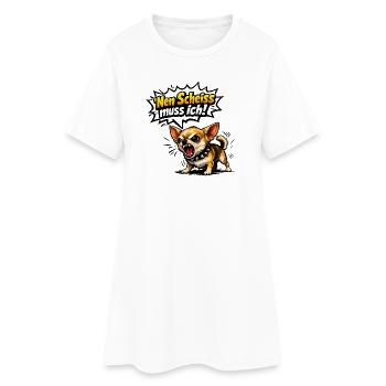 Nen scheiß muss ich Chihuahua - Frauen T-Shirt-Kleid - Weiß - Vorne