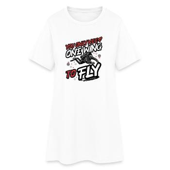 Diving One Wing To Fly – Tec & Scuba Diver Design - Women’s T-Shirt Dress - white - Front
