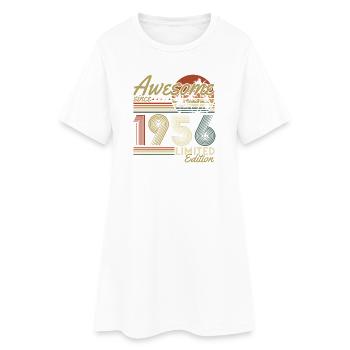1956 Jahrgang Geburtstag Vintage Retro Geschenk - Frauen T-Shirt-Kleid - Weiß - Vorne