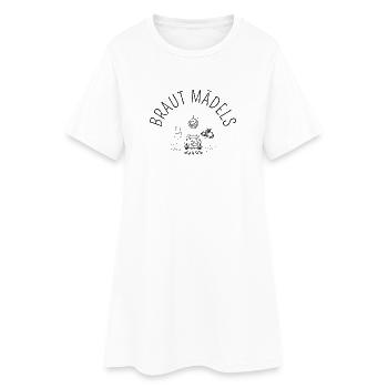 Hochzeit - Braut Mädels - Clip Art - Frauen T-Shirt-Kleid - Weiß - Vorne