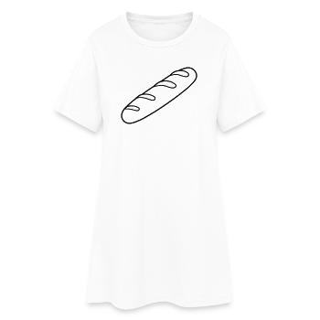 Zauberstab - Frauen T-Shirt-Kleid - Weiß - Vorne