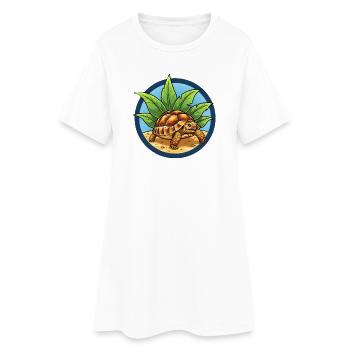 Tortue égyptienne - Robe T-shirt Femme - blanc - Devant