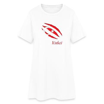 Türkei Flagge Türkische Krallenflagge - Frauen T-Shirt-Kleid - Weiß - Vorne