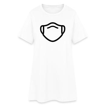 mask - Women’s T-Shirt Dress - white - Front
