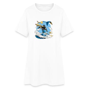 Chevalier surfeur des îles - Robe T-shirt Femme - blanc - Devant