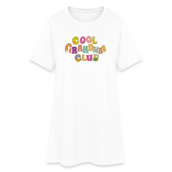 Cool Grandmas Club - Frauen T-Shirt-Kleid - Weiß - Vorne