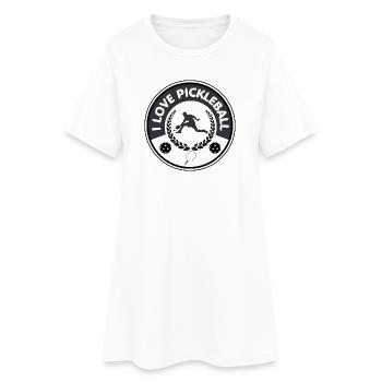 ICH LIEBE PICKLEBALL - Frauen T-Shirt-Kleid - Weiß - Vorne