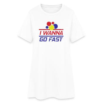 Humour de course de Je veux aller vite - Robe T-shirt Femme - blanc - Devant