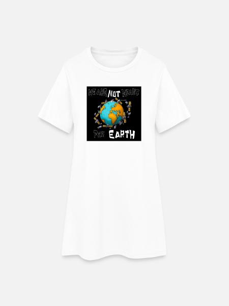 Not meant for Earth  - Robe T-shirt Femme - blanc
