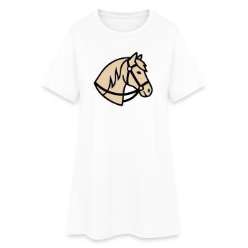 Logo de l’éleveur de chevaux Pony Head - Robe T-shirt Femme - blanc - Devant