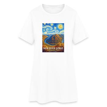 Parc national paysager de la gorge de la Nouvelle Rivière - Robe T-shirt Femme - blanc - Devant