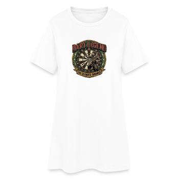 Légende de la Fléchette : Lanceur Ultime - Robe T-shirt Femme - blanc - Devant