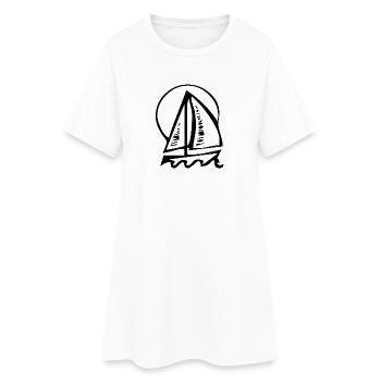Voile - Robe T-shirt Femme - blanc - Devant