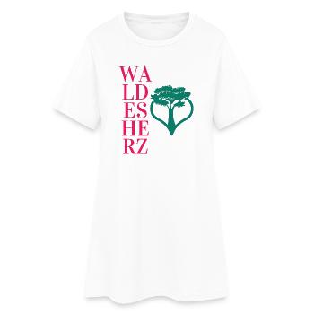Waldesherz - Wortschätze - vergessene Wörter - Frauen T-Shirt-Kleid - Weiß - Vorne