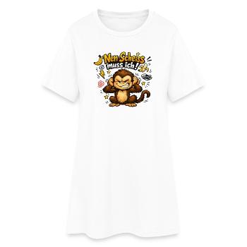 Nen Scheiss Muss Ich Affe - Frauen T-Shirt-Kleid - Weiß - Vorne