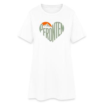 Pfronten Bergherz Panorama - Frauen T-Shirt-Kleid - Weiß - Vorne