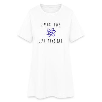 J'peux Pas J'ai Physique Humour - Robe T-shirt Femme - blanc - Devant