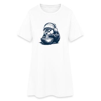 Ramen Otter - Frauen T-Shirt-Kleid - Weiß - Vorne