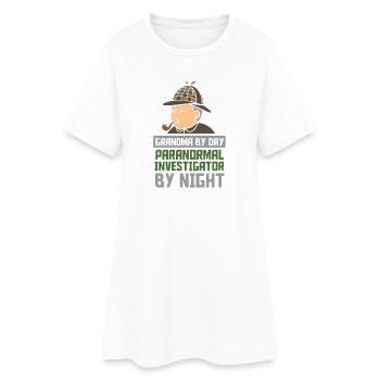 ghost hunting paranormal ghost hunter - Women’s T-Shirt Dress - white - Front