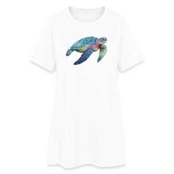 Turtle - Women’s T-Shirt Dress - white - Front