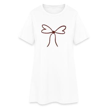 Illustration de ruban dessiné à la main - Robe T-shirt Femme - blanc - Devant