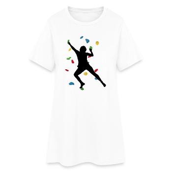 Homme du mur d’escalade – Défi Bloc - Robe T-shirt Femme - blanc - Devant
