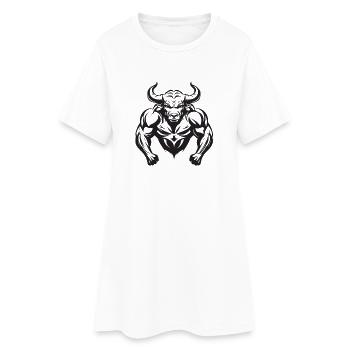 Bull Taurus Bodybuilding - Robe T-shirt Femme - blanc - Devant