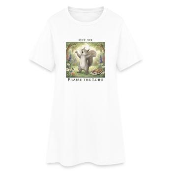 Louer le Seigneur Christ Écureuil - Robe T-shirt Femme - blanc - Devant