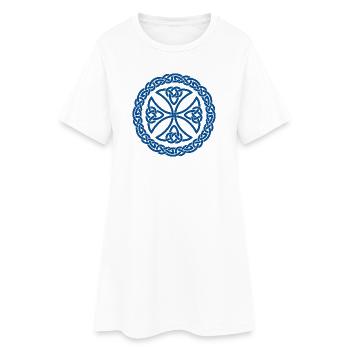 Emblem des keltischen Knotenkreises - Frauen T-Shirt-Kleid - Weiß - Vorne
