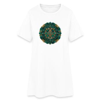 Aztec Sun God Mystic - Women’s T-Shirt Dress - white - Front