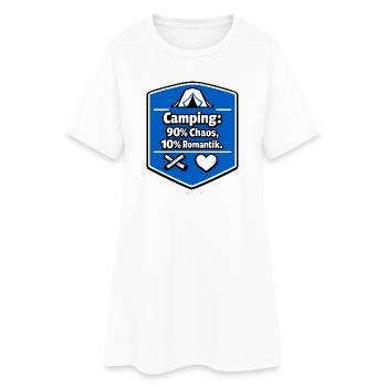 Camping en camping-car - Robe T-shirt Femme - blanc - Devant