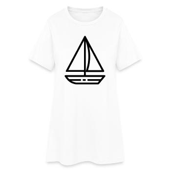 sailing ship - Women’s T-Shirt Dress - white - Front