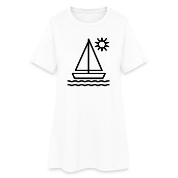sailing ship - Women’s T-Shirt Dress - white - Front