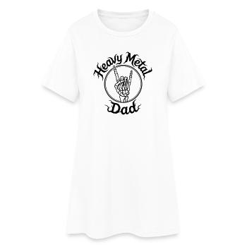 Papa heavy metal - Robe T-shirt Femme - blanc - Devant