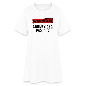 Warning Stamp Red - Women’s T-Shirt Dress - white - Front