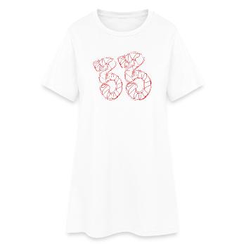 33e anniversaire - Robe T-shirt Femme - blanc - Devant