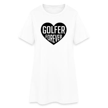Golf - Golfer Forever Herz - Frauen T-Shirt-Kleid - Weiß - Vorne