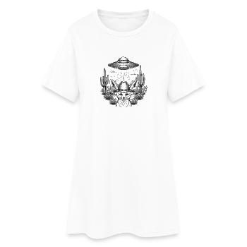 6. Motif western extraterrestre pour les fans de cow-boys - Robe T-shirt Femme - blanc - Devant