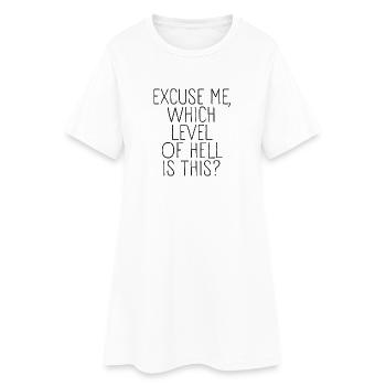 Excusez-moi, quel niveau d’enfer - Robe T-shirt Femme - blanc - Devant