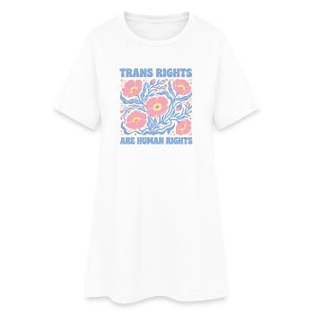 Pride Month LGBT -  Trans Rights Are Human Rights - Women’s T-Shirt Dress - white - Front