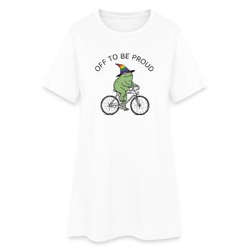 Pride Month LGBT -  Off to Fight for Equality - Women’s T-Shirt Dress - white - Front