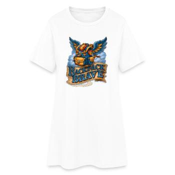Sac à dos Sac Magique Ailé Courageux - Robe T-shirt Femme - blanc - Devant