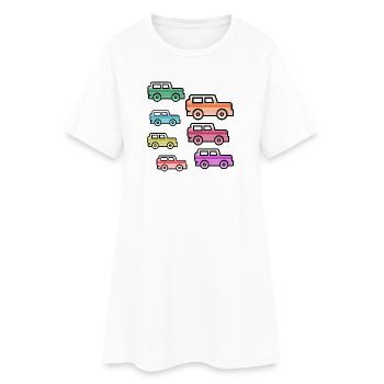 Automobiles - Robe T-shirt Femme - blanc - Devant