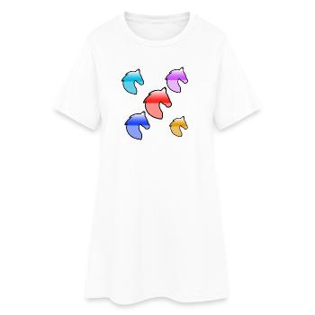 horses - Women’s T-Shirt Dress - white - Front