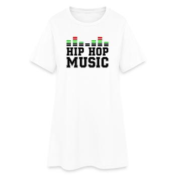 Musique Hip Hop - Robe T-shirt Femme - blanc - Devant