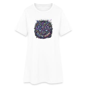 selective hearing - Women’s T-Shirt Dress - white - Front