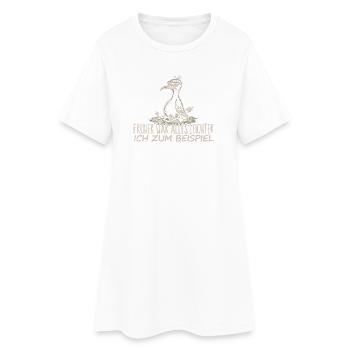 Früher war alles leichter Spruch Möwe Geschenk - Frauen T-Shirt-Kleid - Weiß - Vorne